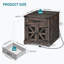  Table de bout de style campagnard avec station de charge et table d'appoint avec tiroir et table de chevet 23,6 po-244579920