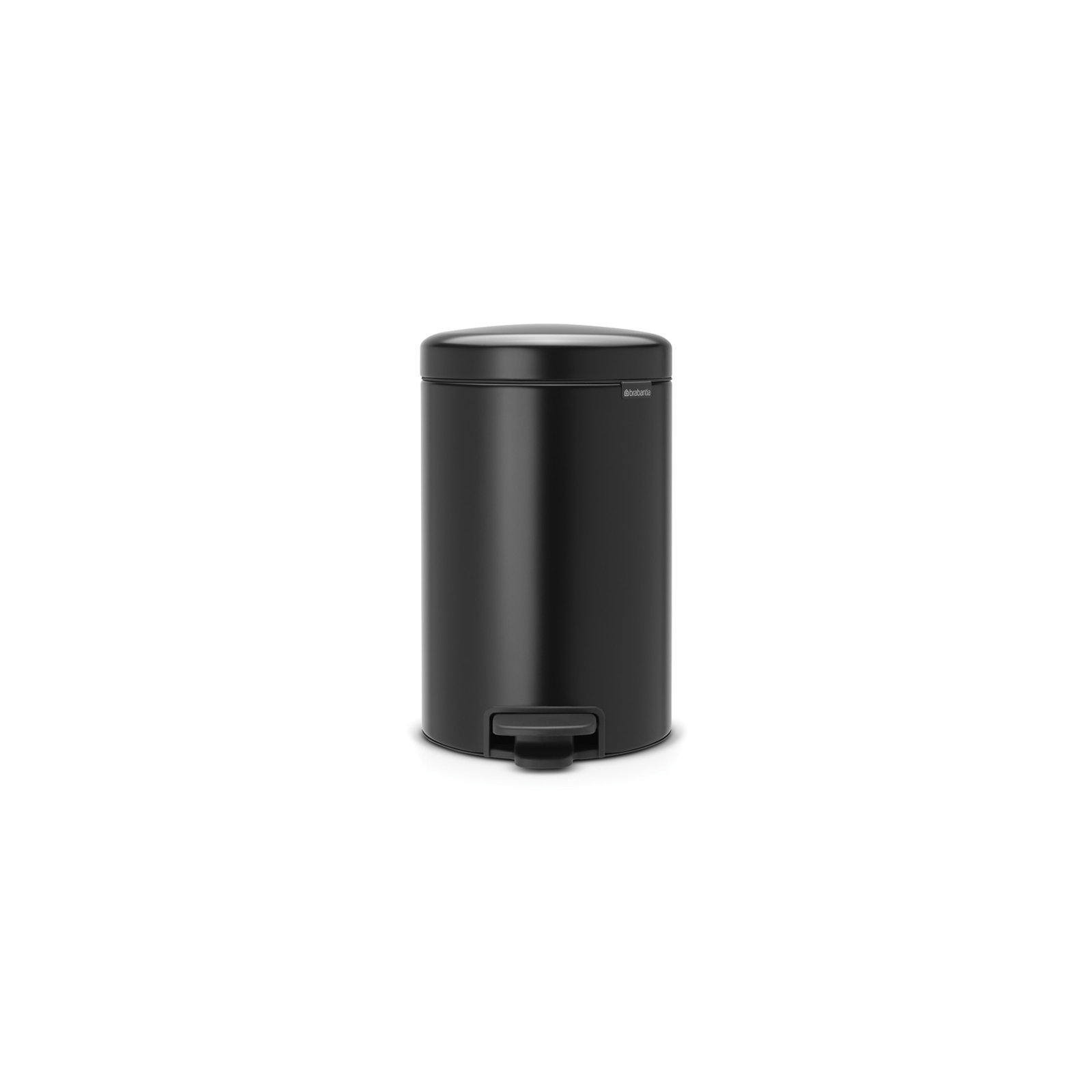 Brabantia Newicon Step On Trash Can, 3.2 Gallon (12 Liter), Matte Black