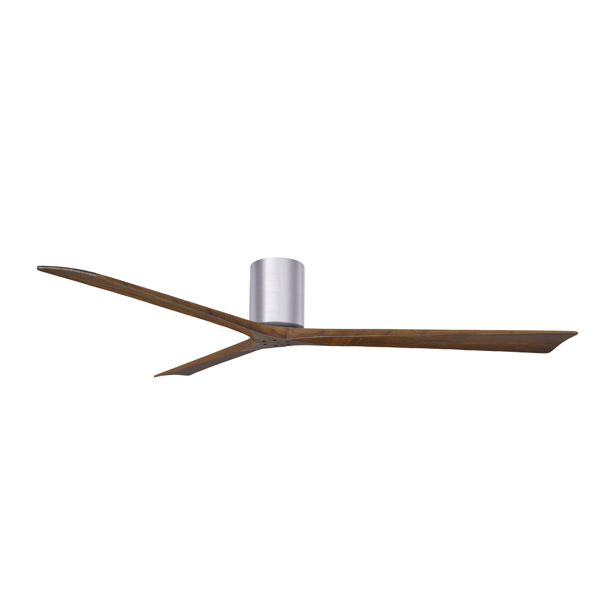 Olivier 3 Blade Ceiling Fan, Brushed Nickel, 72", Walnut Tone