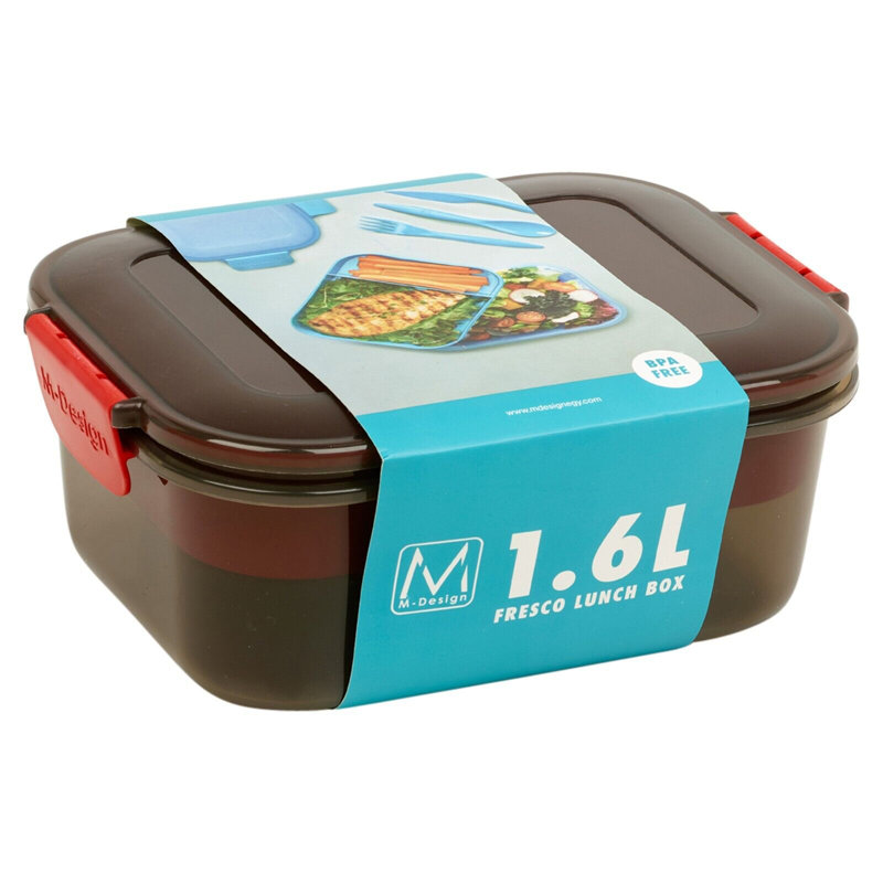 Food Storage Container, Black/Red