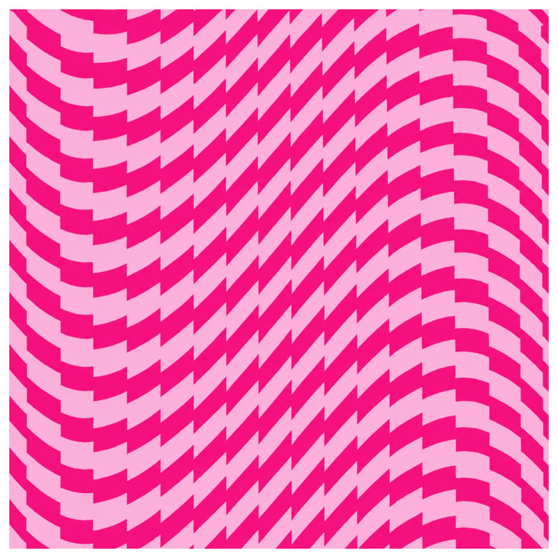 Tapisserie murale illusion optique rose, H 68 po x l 80 po avec 4 œillets