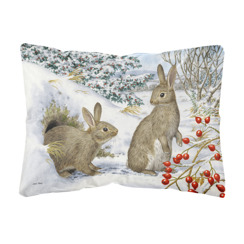  Coussin décoratif intérieur / extérieur Winter Rabbits