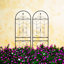 Paquet de 4 treillis de jardin en métal 71 po x 19,7 po antirouille pour plantes grimpantes