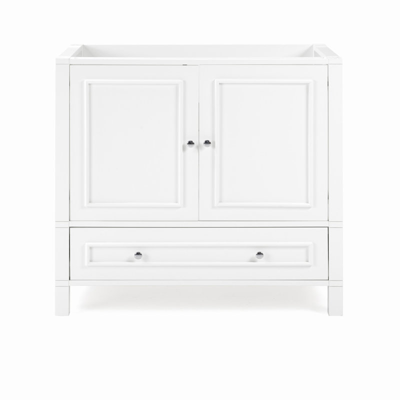 Williamsburg 36" White Pine Vanity Cabinet with Nickel Hardware