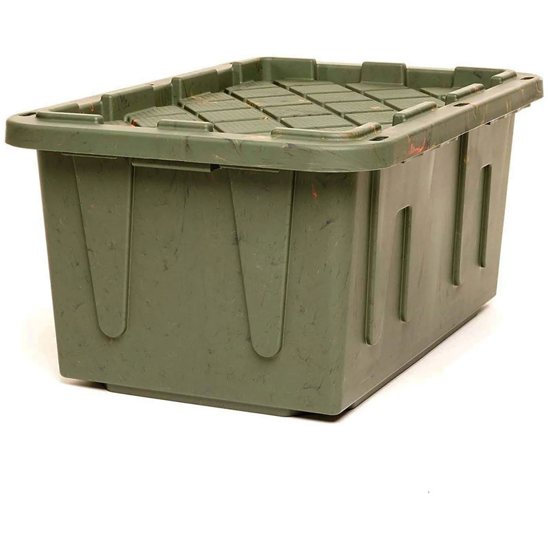 HOMZ Durabilt, Heavy Duty Plastic Storage Bins with Lids, Pack of 4, 108 qt.