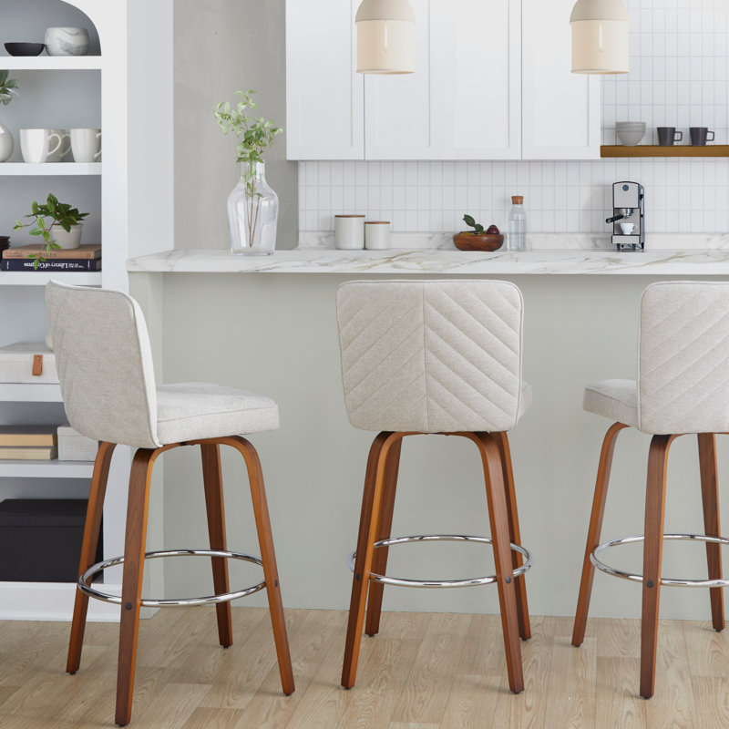 Tabouret de bar à hauteur fixe XL, Gris clair