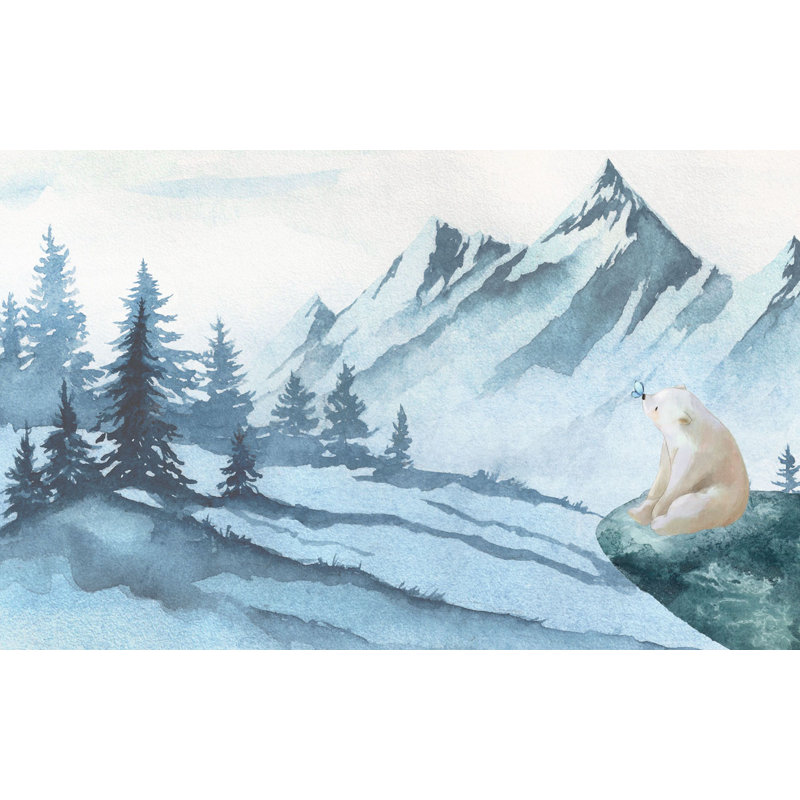 Papier peint texturé amovible Winter Winter, l 75 po x L 49 po