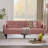 Velvet Futon Couch Convertible Folding Sofa Bed Tufted Couch For Apartment-453127053