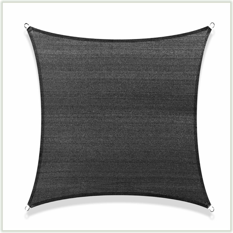 Toile d'ombrage carrée ColorTree - personnalisable, durable et résistante aux rayons UV, Noir, 12 pi x 19 pi