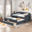 Upholstered Daybed With Trundle And 3 Drawers-1616540053