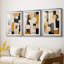 ABSTRACT Series DV - Impression sur mesure encadrée de qualité supérieure - 3 pièces-1091461556