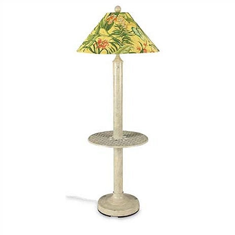Lampe sur pied à plateau 63,5 po Baden, Lin chili, Bisque