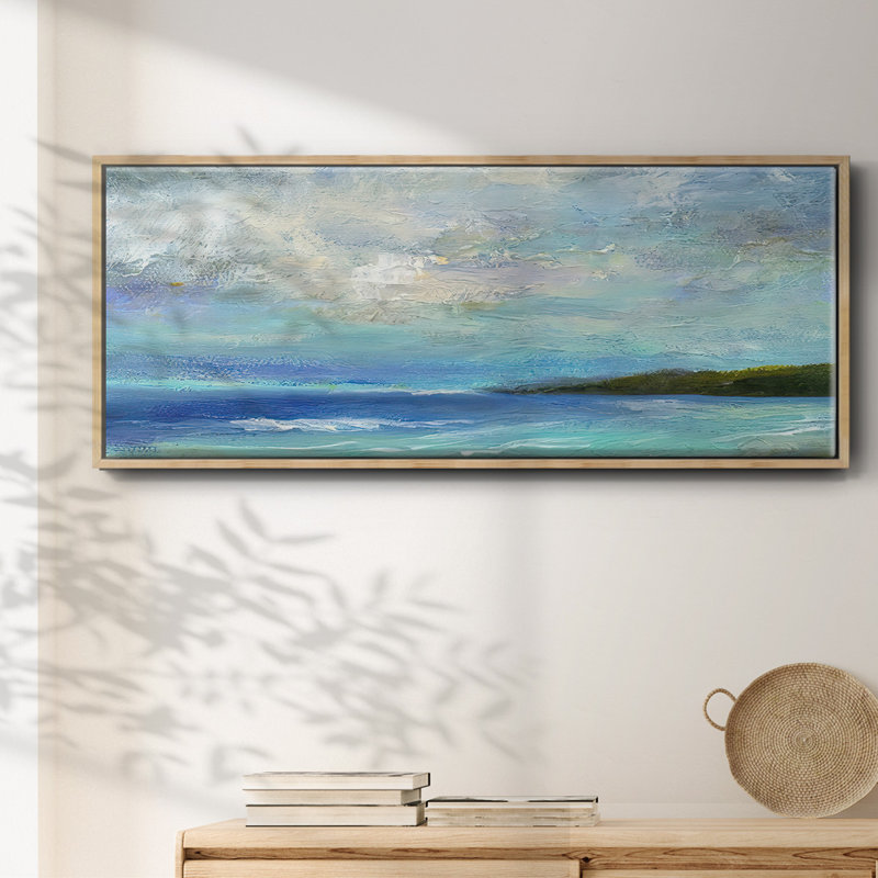 Island Inlet- Framed Canvas, 8" H x 20" W