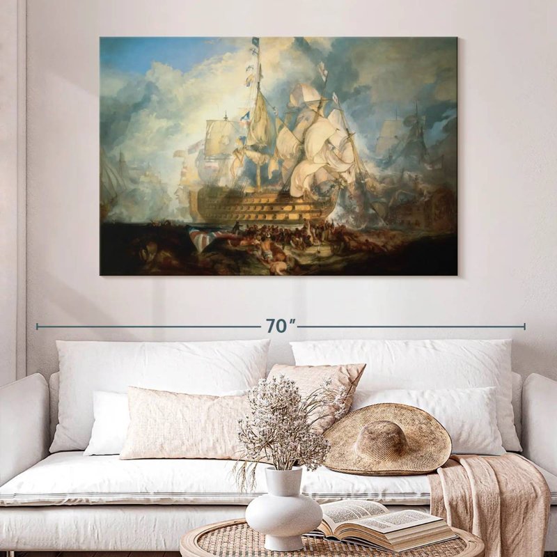 Keiri Bataille de Trafalgar, H 34 po x l 51 po