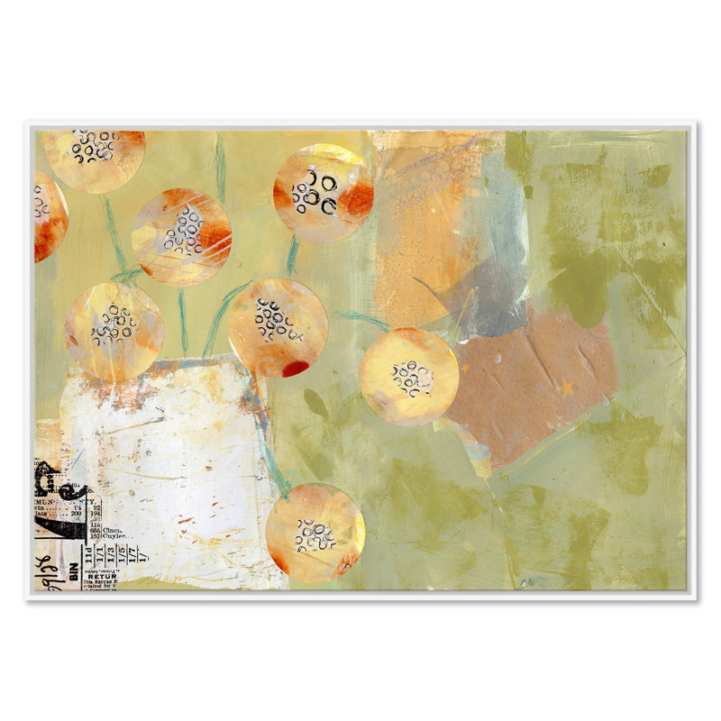 Cactus Flower, White Framed