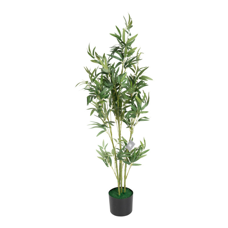 Faux Bamboo Plant in Pot, 88cm H x 12cm W x 12cm D