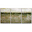 Minimal paysage aquarelle pastel vert paysage abstrait formes de décor 3 pièces-94434199-94434198