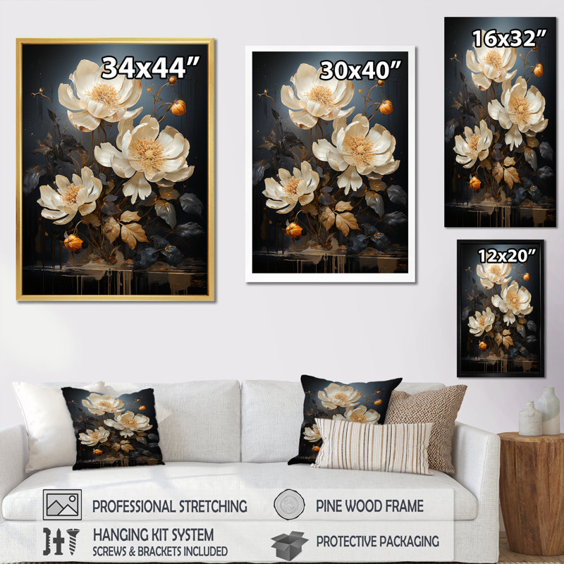 " Harmony Mystique Lotus ", Silver Single Picture Frame, 20" H x 12" W x 1" D