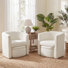 Fauteuil d'appoint rembourré avec repose-pieds Kyah