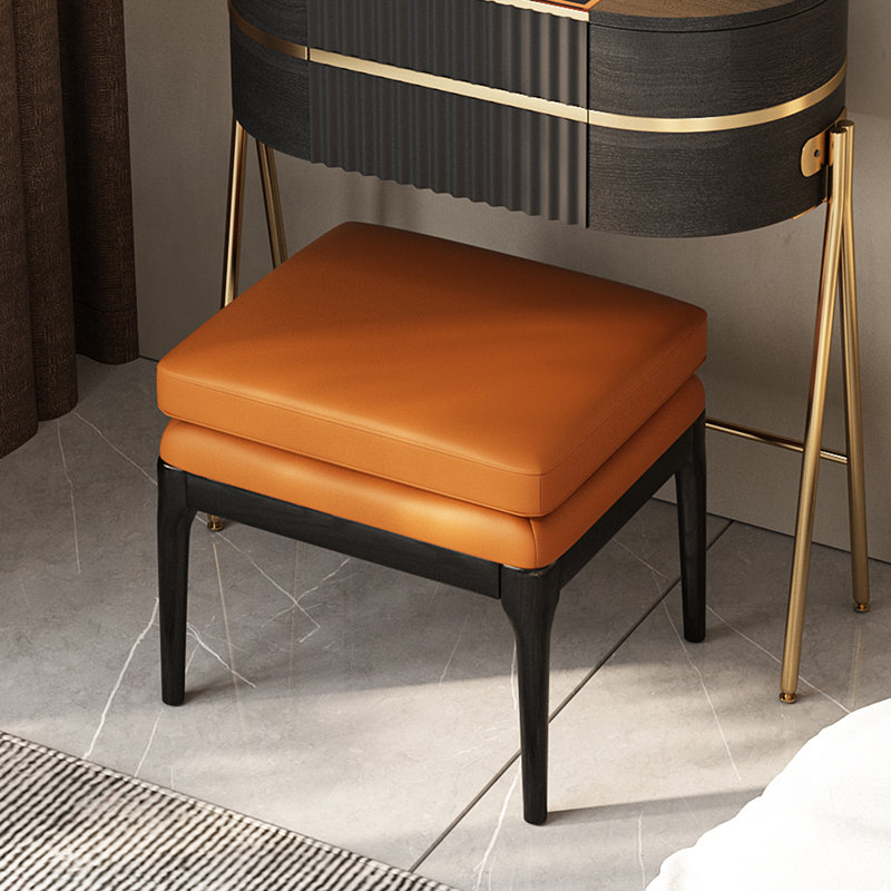 Dressing Table with Mirror, Gold/Black Brown
