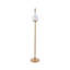 Tyann 165cm Tall Traditional Floor Lamp, Floor Standing Glass Corner Lamp with Velvet Shade-1071384909-1071385010