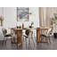 Anicia Solid Wood Base Dining Table