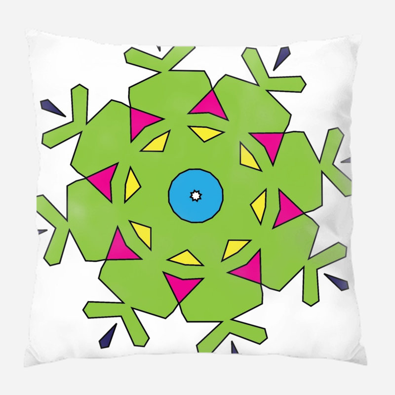 Geometric Microsuede Reversible Throw Pillow