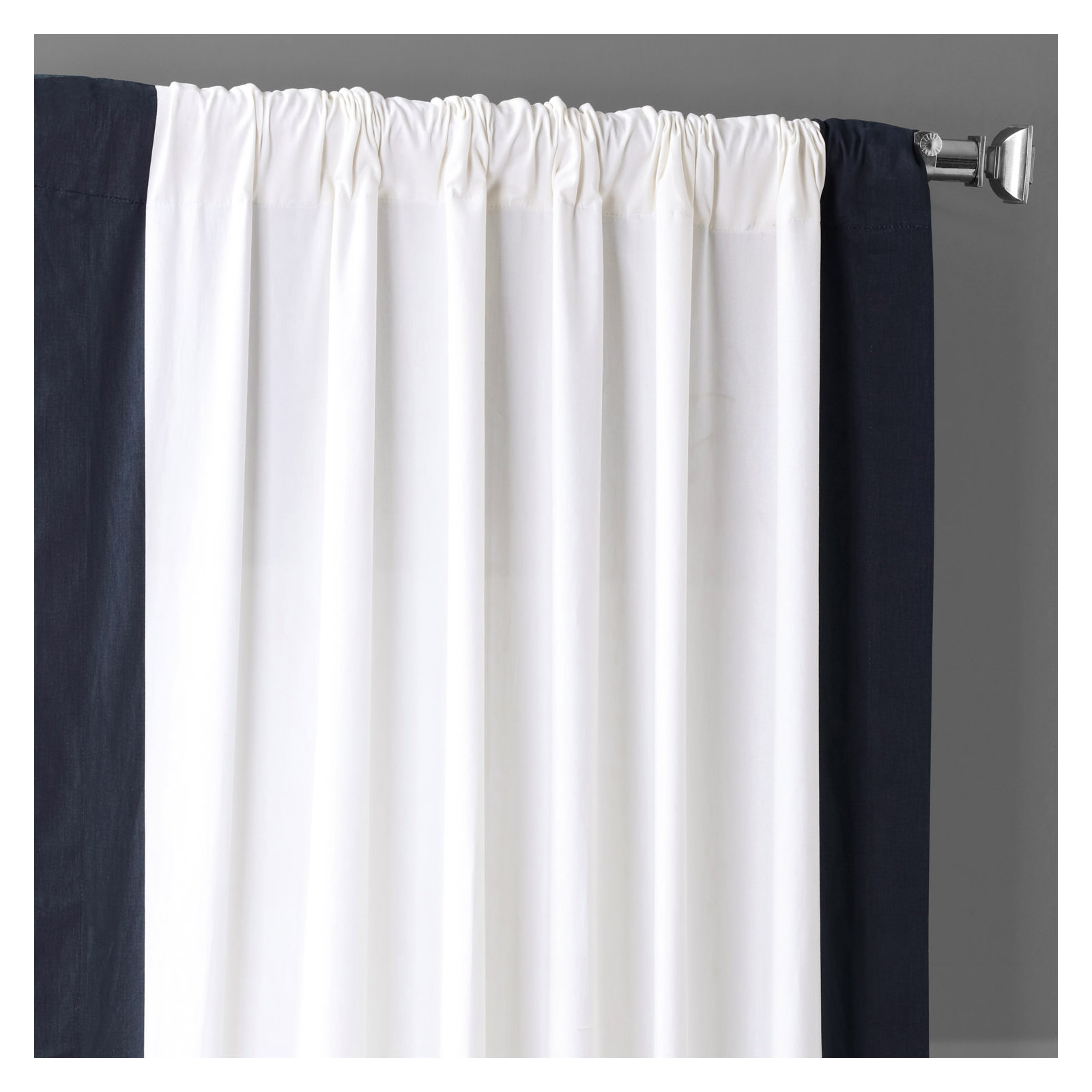 Limone Printed Cotton Curtains for Living Room & Bedroom Curtains for Large Window Single Panel Drape, 50" x 108"
