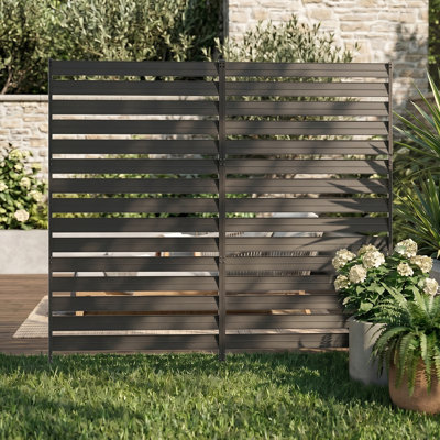2pcs x 5ft x 3.17ft Metal Privacy Screen Panel - Outdoor Fence for Neighbor Privacy & Yard Divider