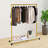Zoba 47.2'' Rolling Industrial Pipe Clothing Rack