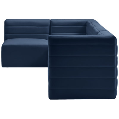 Enso Velvet L-Shaped Sectional Reversible