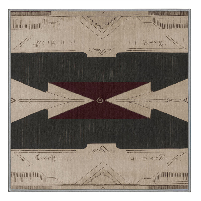 Ancient Etching Rug, Square 3'