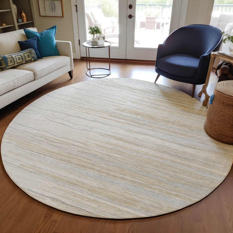 Tapis intérieur / extérieur en lin Ayra , 8 pi x 8 pi
