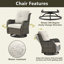 Chaises pivotantes d'extérieur en rotin d'osier avec table d'appoint (ensemble de 3)-789263336-789250326