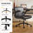 Oil-Waxed Leather Swivel Chair With Flip-Up Armrests-974970028