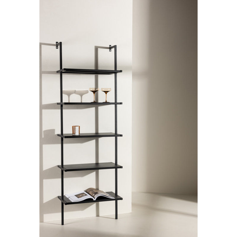 Roody 183cm H x 60cm W Steel Floating Bookcase
