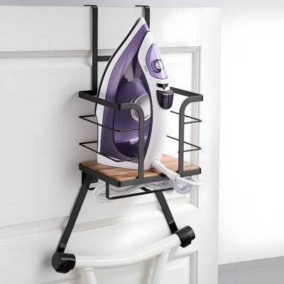 Over the Door Ironing Board Holder - Iron Board Hanger Wall Mount Ironing Board Storage with T/Y Shape Design for Space Saving, No Drilling