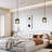 Modern Smoked Gray 1-Light Pendant Light With Glass Shade