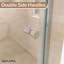 34 po X P 72 po H Porte de douche pivotante semi-sans cadre pivotante H 1/4 po Verre trempé transparent-116478902