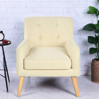 Chaises décoratives confortables, chaise capitonnée moderne en bois de polyester pour la maison