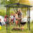 8' X 5' Hardtop Grill Gazebo W/ Vented Polycarbonate Roof Side Shelves Hooks