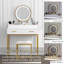 Bureau de maquillage avec miroir et lumières