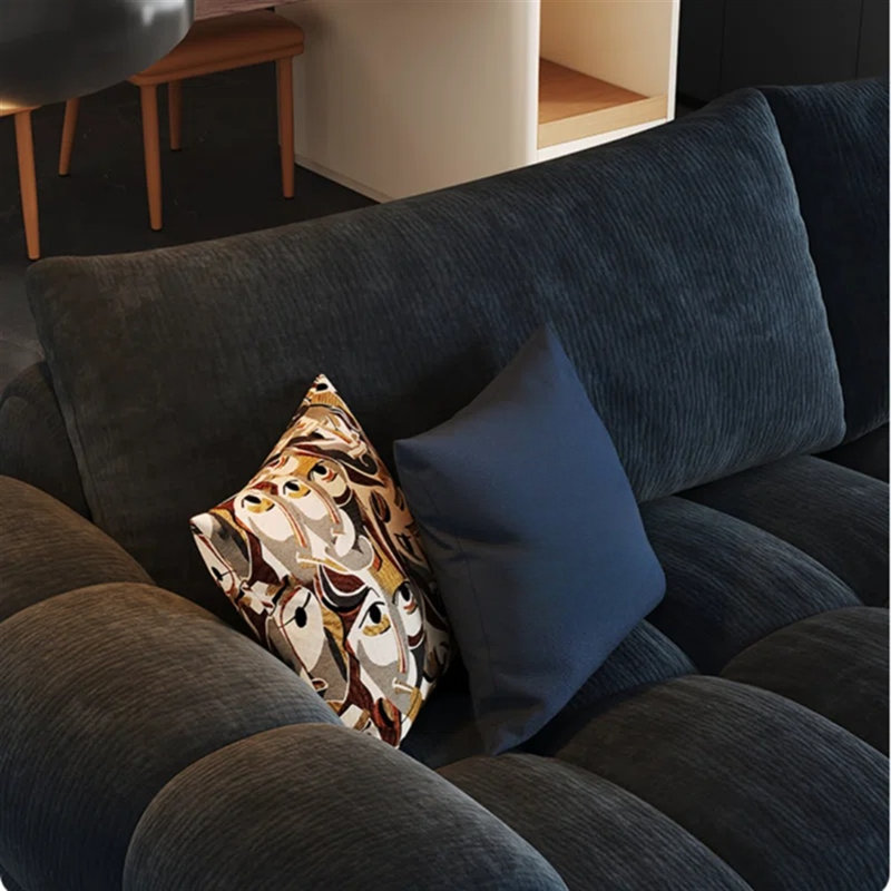 Canapé moderne en tissu, Bleu très foncé