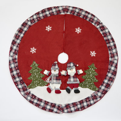 Plaid Burlap Tree Skirt