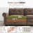 73" Modular Sectional Loveseat Couches With Nailhead Trim, 2-seater Deep Seat Sofa With Throw Pillow-57593608