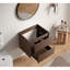 Meuble-lavabo mural noir brun 23 po x 18 po x 19 po - facile à assembler avec des panneaux numérotés, un tiroir à fermeture en douceur et une finition résistante aux égratignures pour un rangement moderne dans la salle de bain