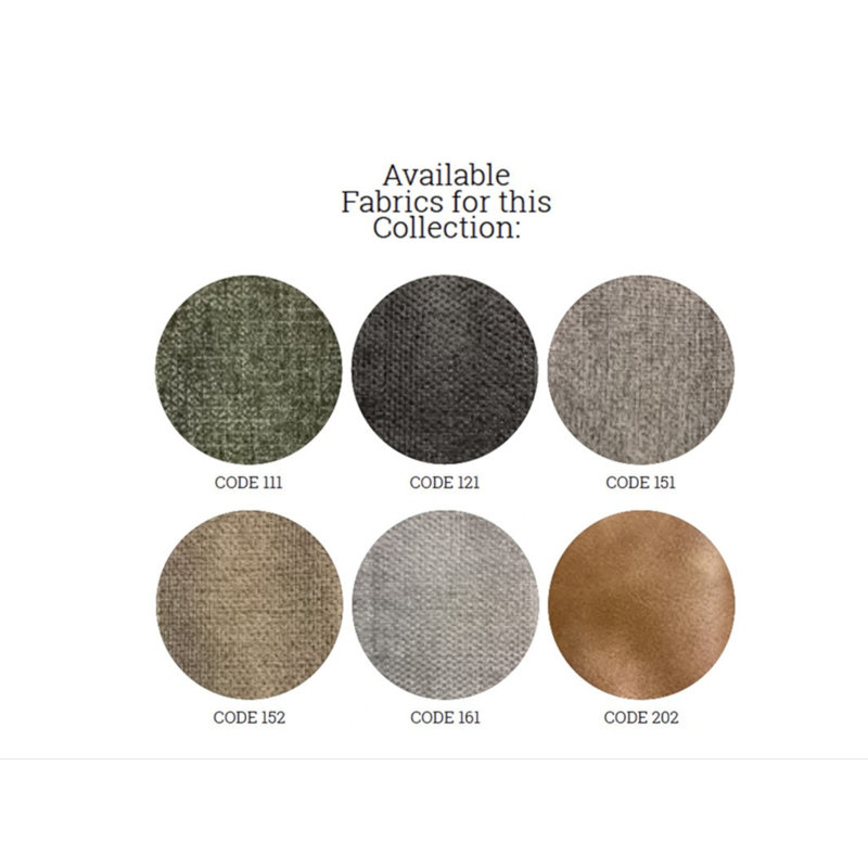 Causeuse Towa, Tissu olive 111, H 31,5 po x l 68 po x P 39,25 po