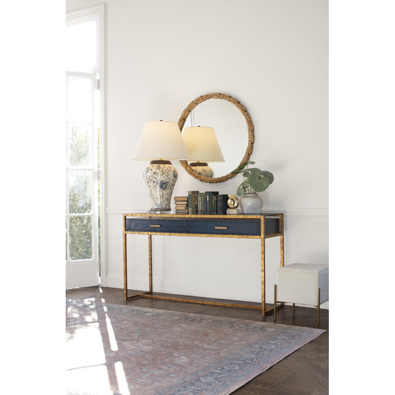 Scalamandre Maison 36'' Rich Blue/Cream Table Lamp