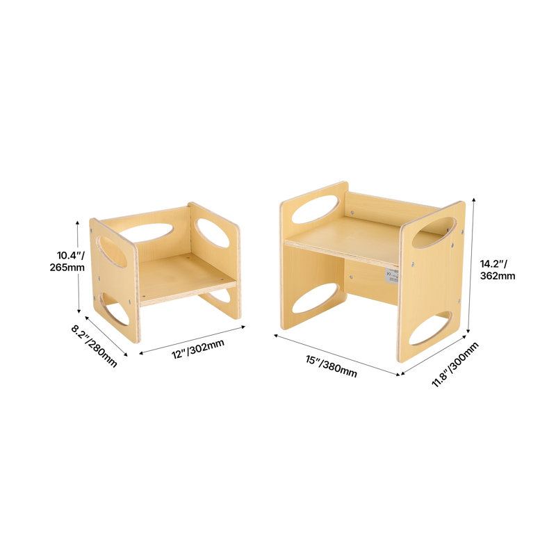 Ensemble de table et de fauteuil de massage réglable Montessori, meubles en bois pour tout-petits réversibles pour manger et jouer