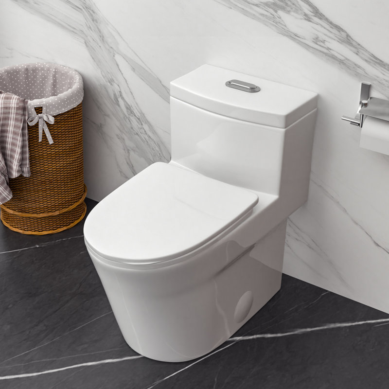 Toilette allongée une pièce à double chasse 1,24 / 1,6 GPF (siège inclus)